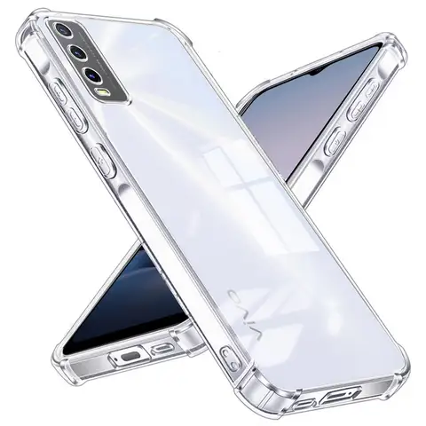 Shockproof Airba Clear Phone Case For Vivo Y20 2021 V2026 V2029 Vivo Y20S Y20i Y20A Y20G Y20T Y20S G Case Soft Silicone Cover