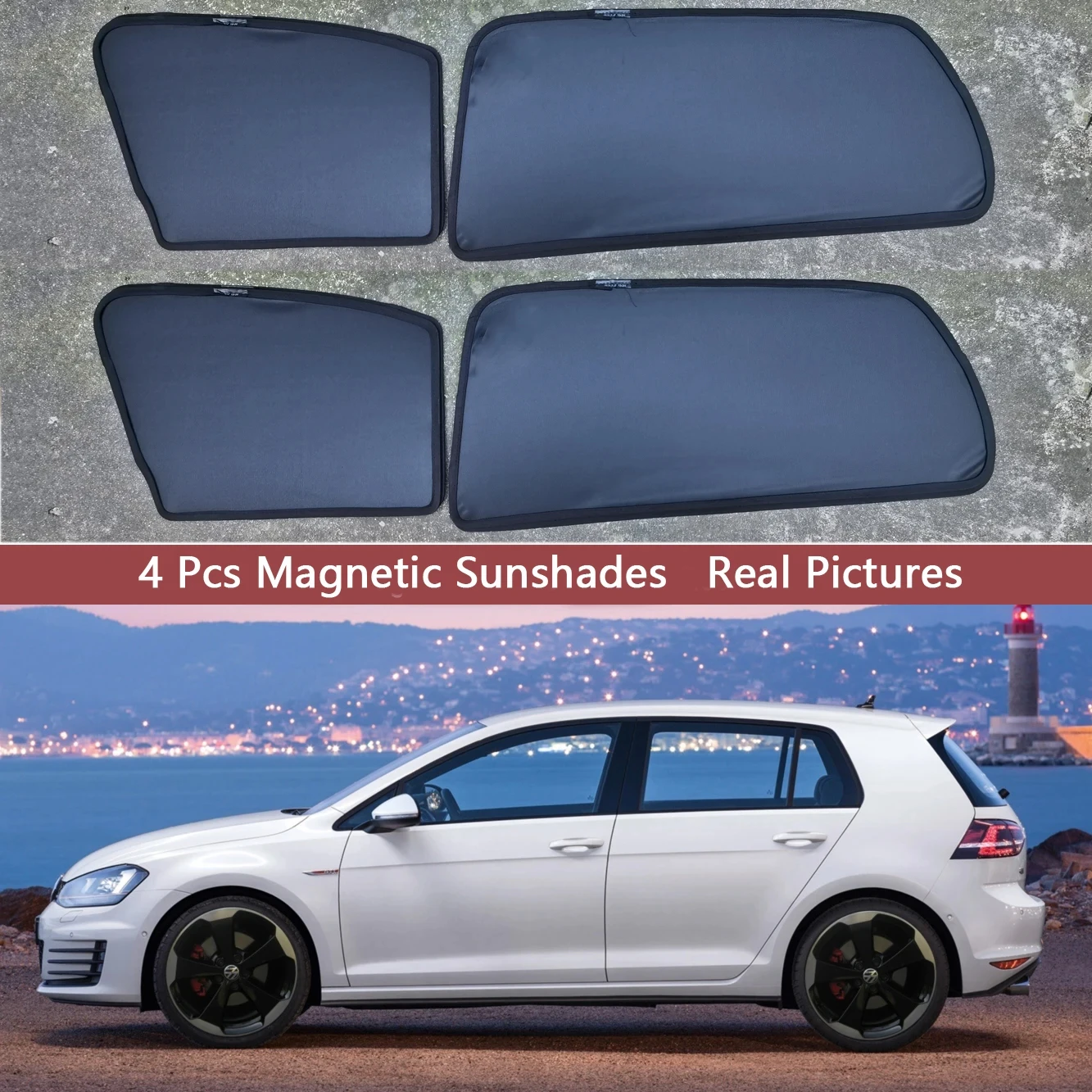 

Magnetic Car Sunshades Shield Windshield Frame Curtain Sun Shades For Volkswagen VW Golf 7 Hatchback Wagon 2012-2019 Accessories