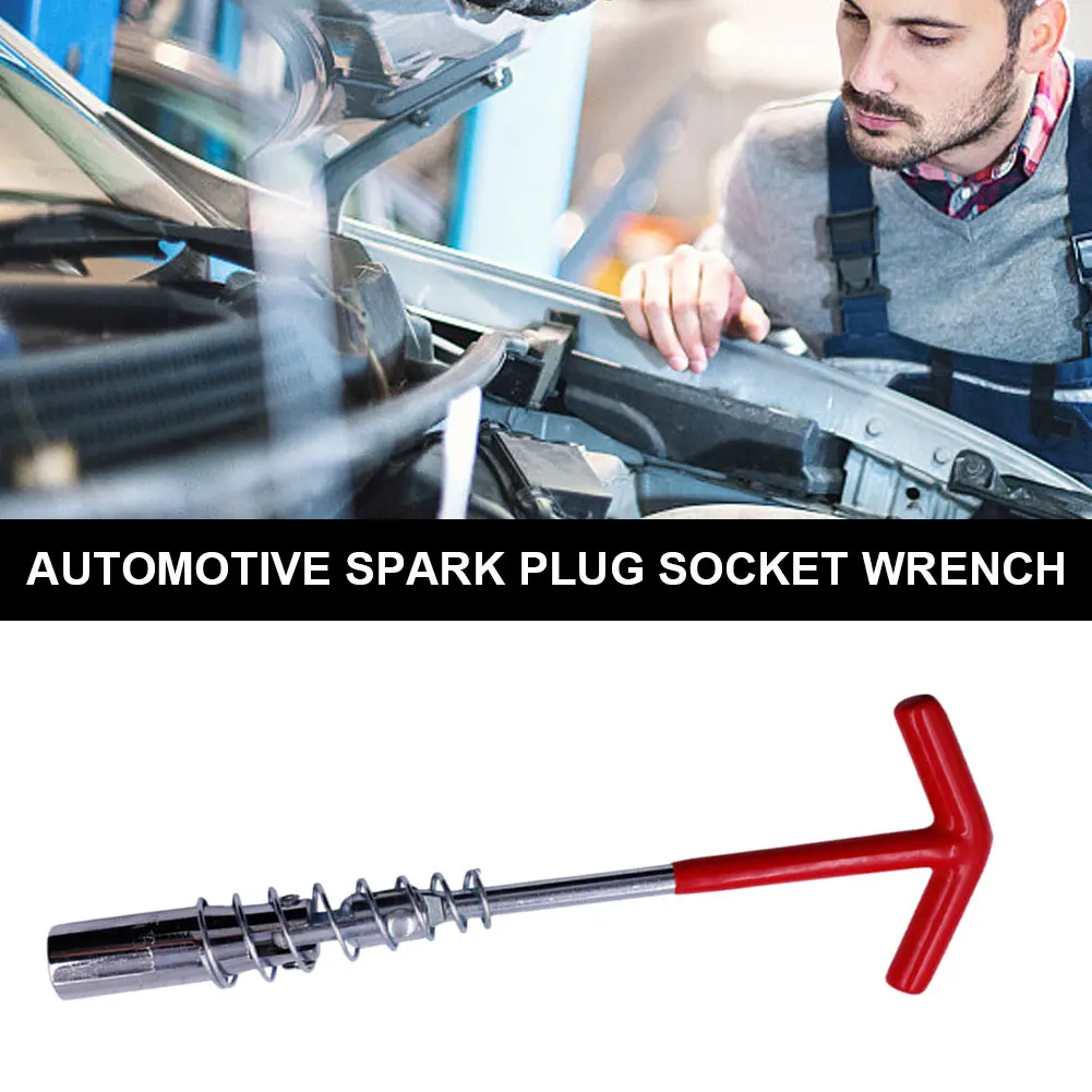 

14mm/16mm/21mm Spark Plug Removal Socket Wrench T-handle Car Socket Remover Installer 360-Degree Rotation for Auto Repair Tool