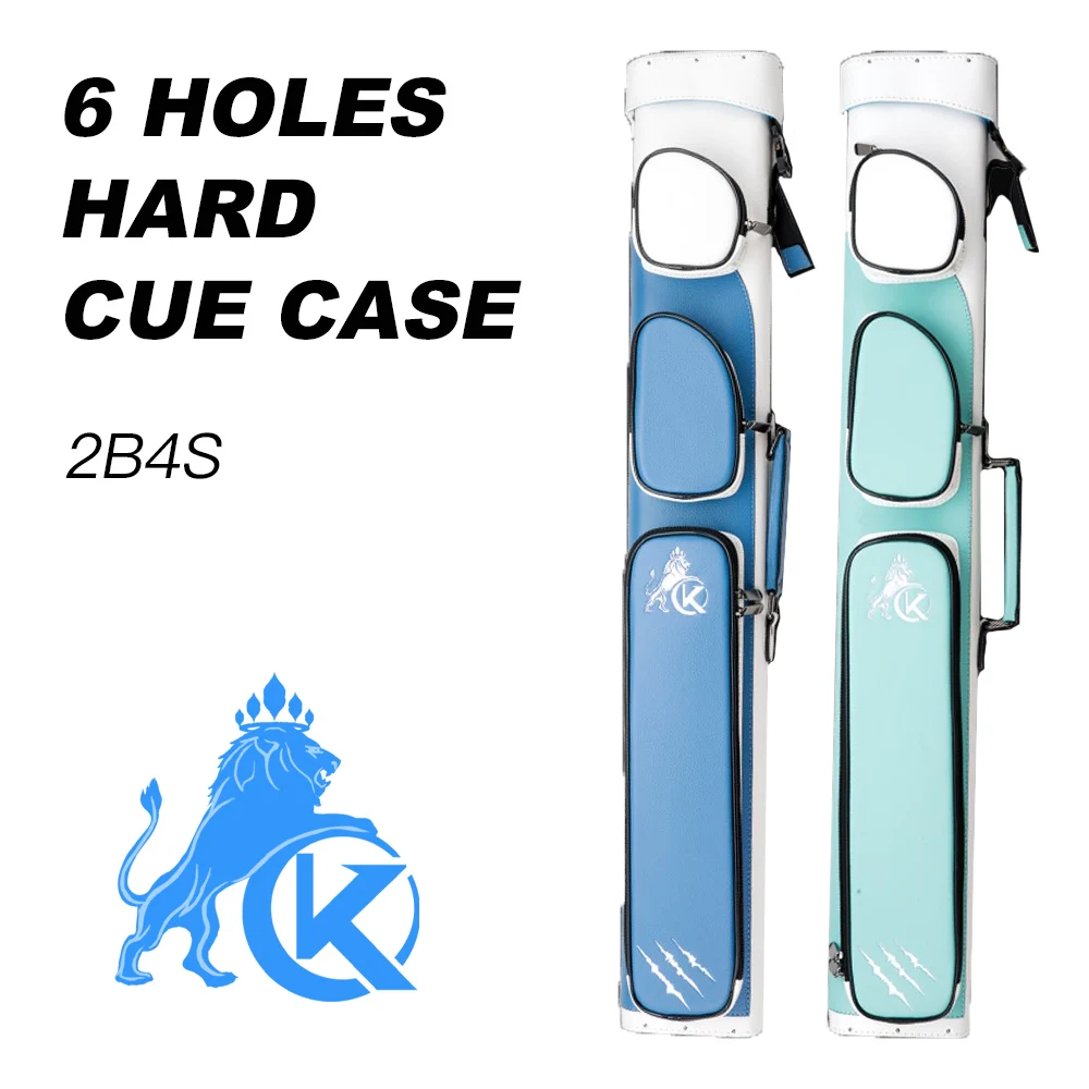 

KONLLEN King Billiard 6 Holes Hard Cue Case with 2 Butts 4 Shafts 6 Colors Oxford Bag Carry Sturdy Case for Billiard Cue Case