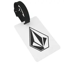 Volcom-Étiquettes de bagage en PVC avec logo, accessoires de valise, étiquette d'embarquement de bagages mignonne, porte-étiquette portable, nom et adresse d'identification