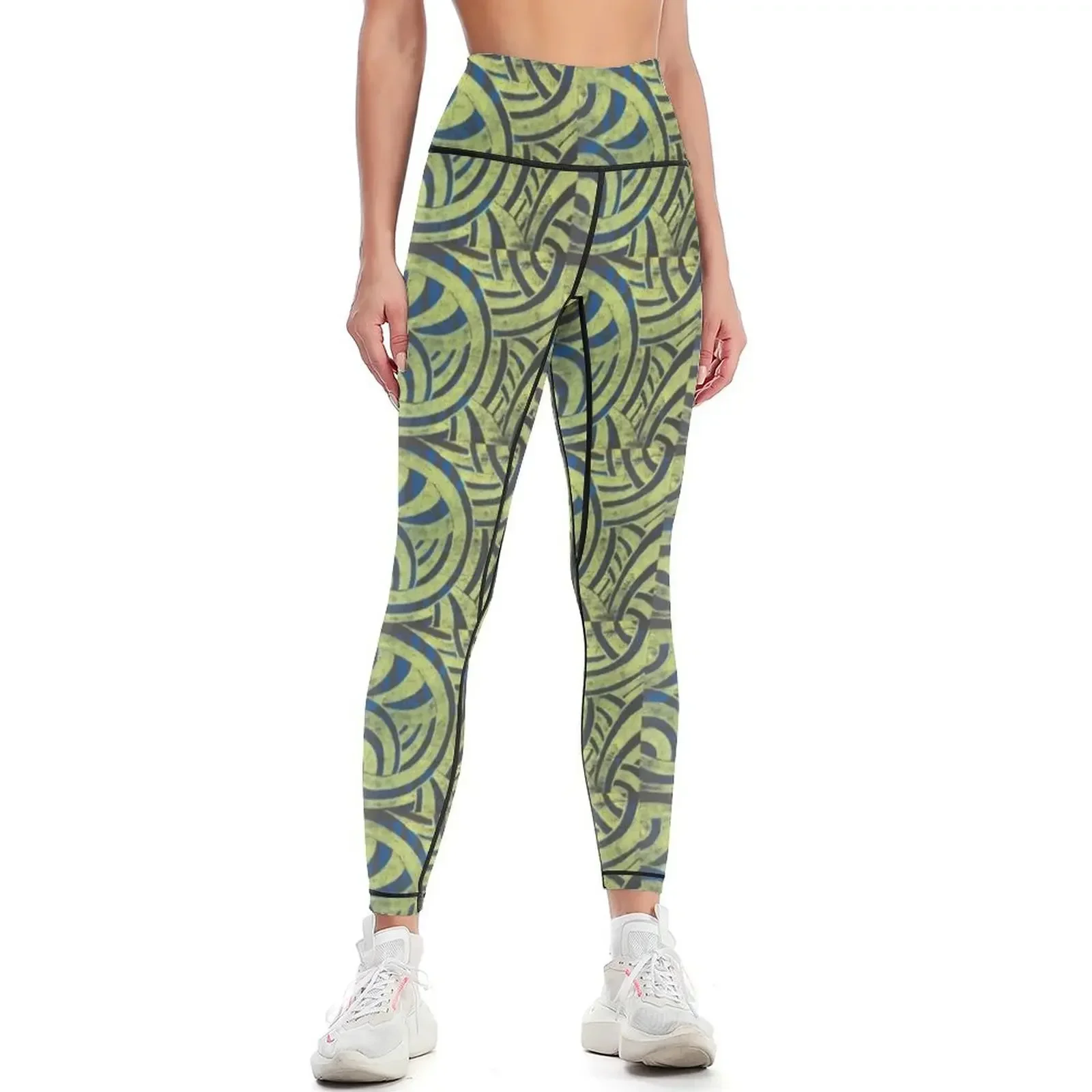 Whirlwind In Yellow Leggings Female legging pants gym's clothing gym wear Training pants Womens Leggings