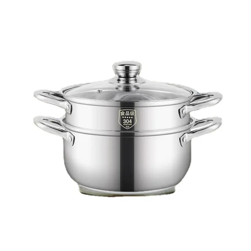 

Steamer 304 Stainless Steel Cooking Pots Large Capacity Steamer Pot Multifunctional Hot Pot Dumplings Steamer Steam Pan Soup Pot