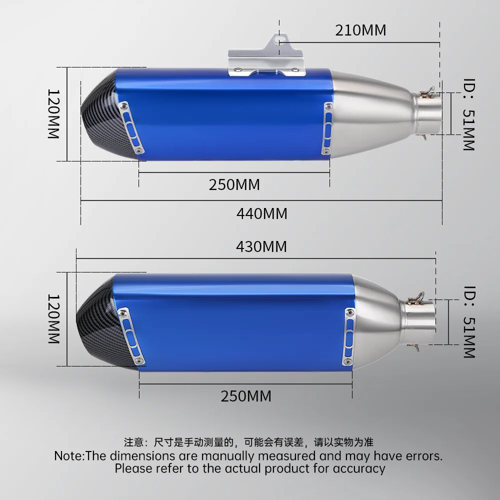 Escape Universal Exhaust Motorcycle Muffler Pitbike Pipe Motocross Tip Systems For CRF230 CFR250 CRF150 EXC WR450 RC390 S118
