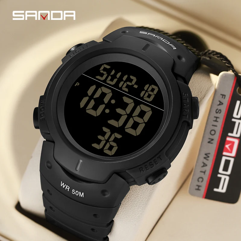 SANDA Fashion Military Men\'s Watches Waterproof Outdoor Sports Watch For Male LED Electronic Digital Wristwatches Relogio