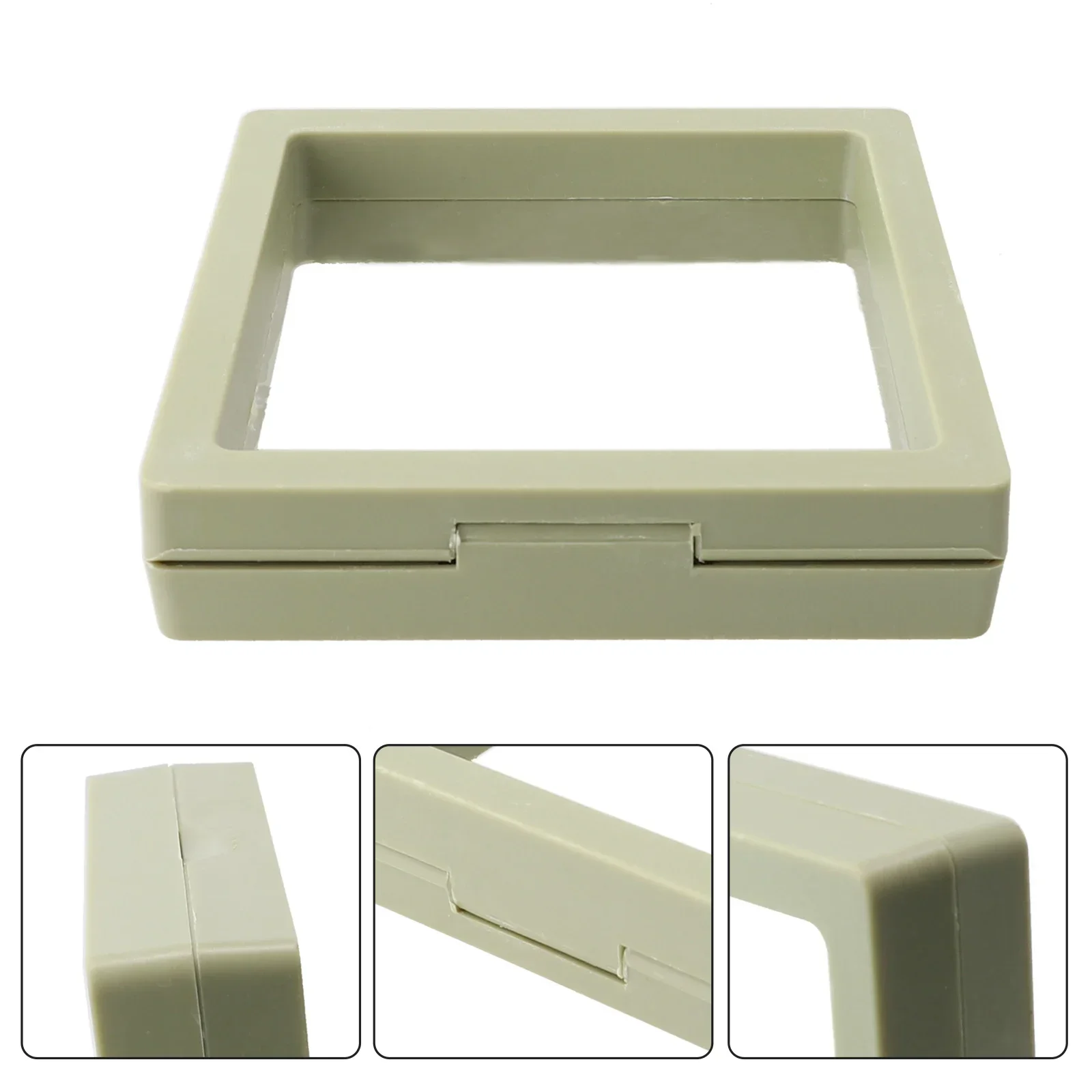 

PE Film Jewelry Storage Box Packaging Ring Earrings Necklace Support Display Floating Frame Small Size And Light Weight 7x7cm