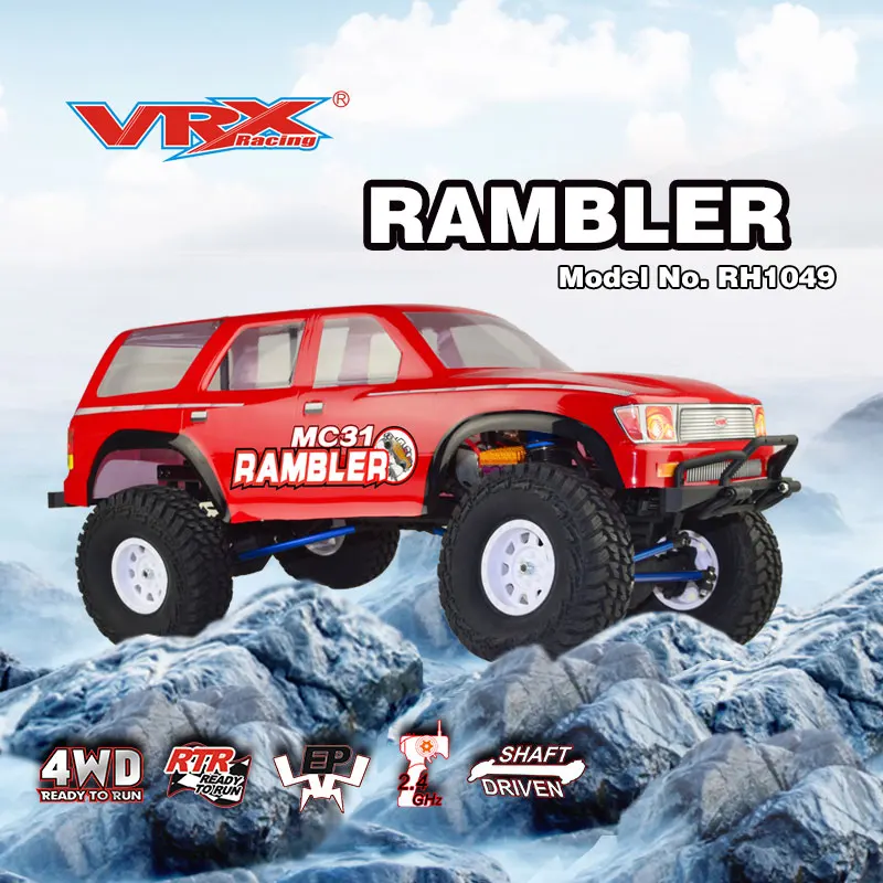 VRX Racing 1 10 Scale RC Rock Crawler 1 10 Remote Control Car Off Road RC Crawler For Adults And Kids Fun RH1049 Single Speed