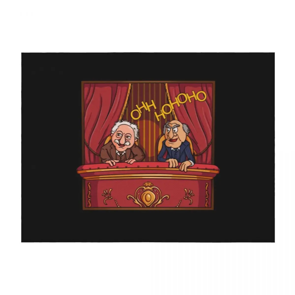 

Statler and Waldorf T-Shirt Throw Blanket Plaid Travel Cute Blankets