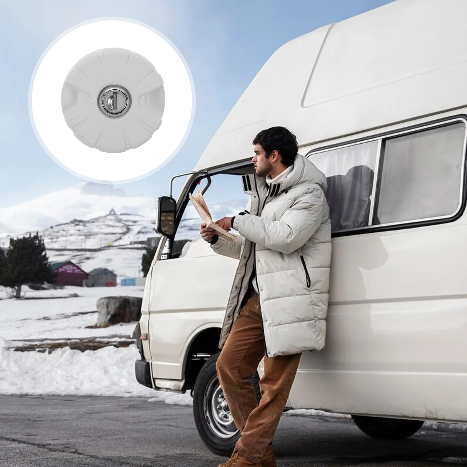 

1 set 1 Set Rv Fresh Water Inlet Cap Lockable Waterproof Filling Hatch For Motorhome Caravan Trailer Durable Seal Ring Cap Rv