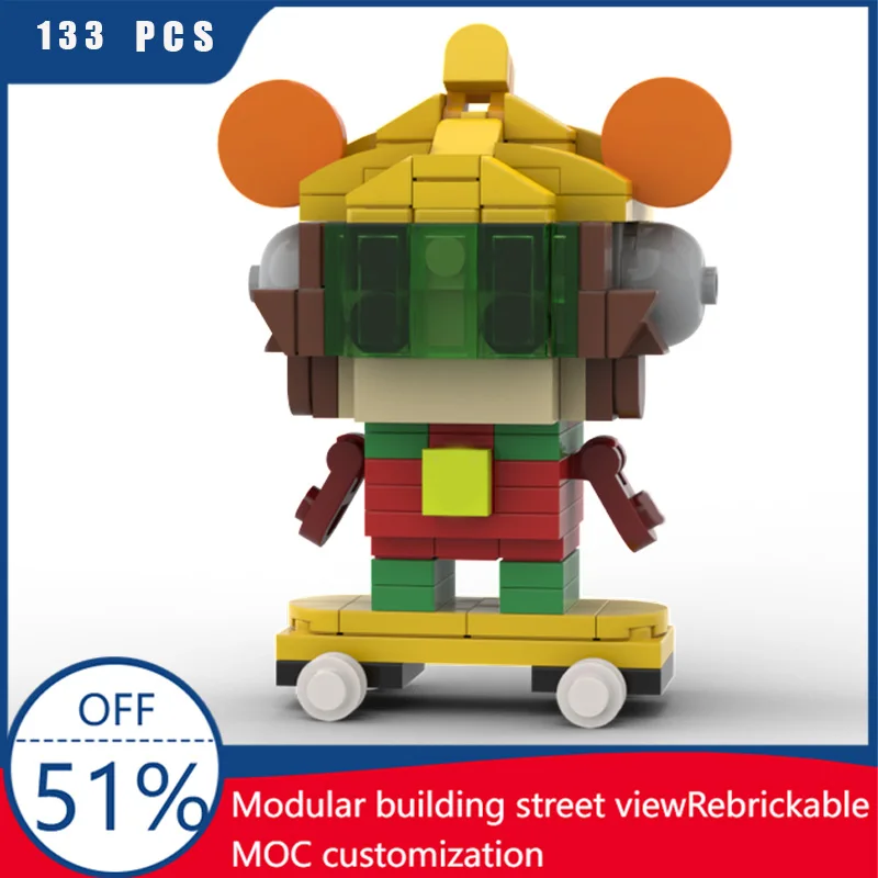 

133 Parts Famous Character Exquisite Yellow Brickheadz Building Blocks Model Children's Educational Assembly Toys Festival Gifts