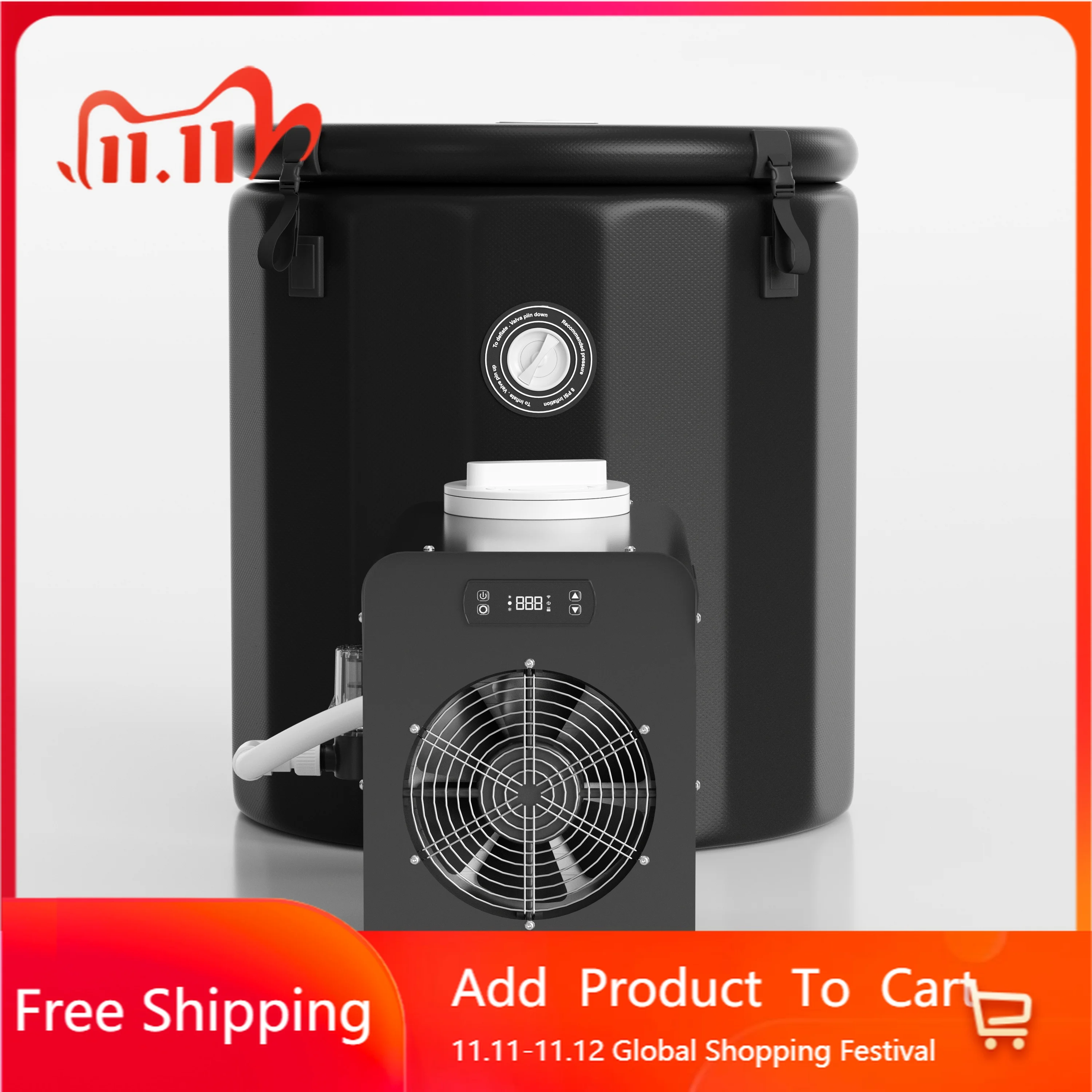 1/3HP 1/2HP Ice Bath Chiller Cold Plunge Heat Pump Filter