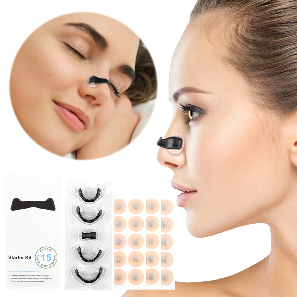 15 Pairs Magnetic Nasal Strips Improve Sleep Quality Magnetic Nasal Clip Reduce Snoring Stop Snoring Nasal Strips for Nighttime