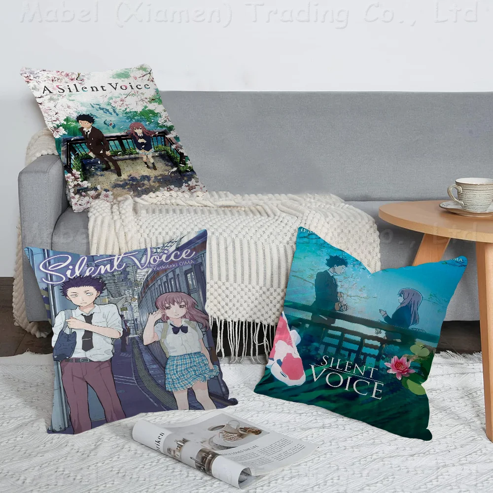 A Silent Voice Anime Personalized Pillow Cover Kids Bedroom Wild Party Decor Pillowcase Kid Birthday Shower Gift