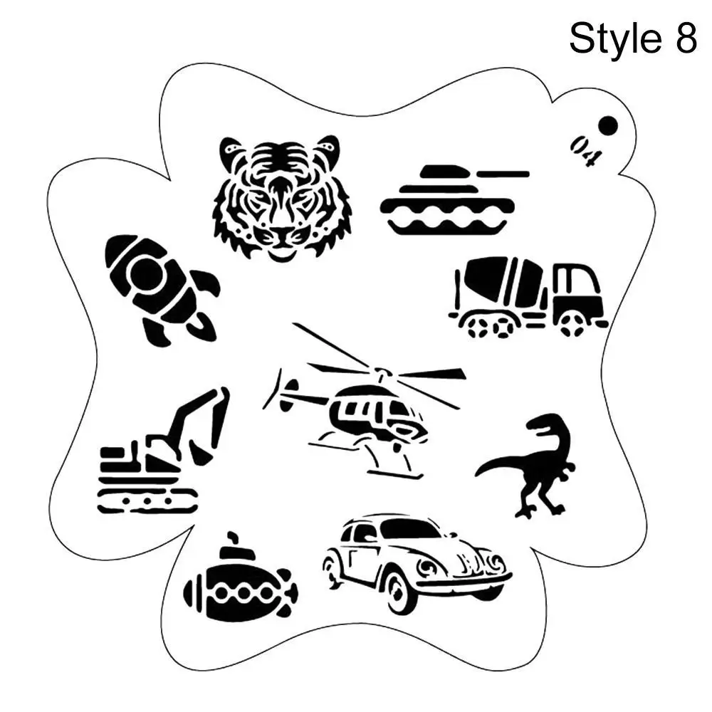 

2Pcs Plastics DIY Makeup Stamps Stencils for Body Painting Paint Template Temporary Tattoos Face Art