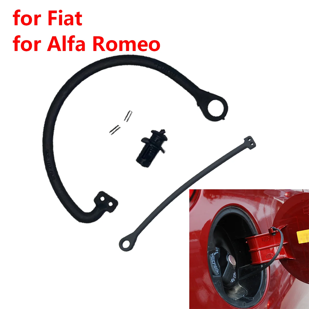 Car Fuel Tank Cap Cover Cable Line Rope Ring for Fiat 500 Grande Punto Bravo Doblo for Alfa Romeo