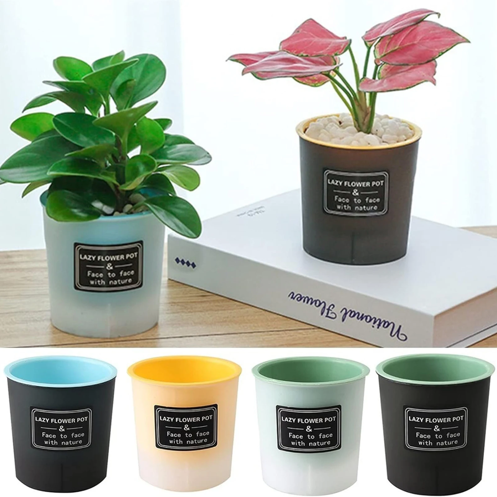 Hydroponic Green Plant Plastic Vase Large Capacity Promote Healthy Growth Planter for Garden Enthusiast Lover Gift