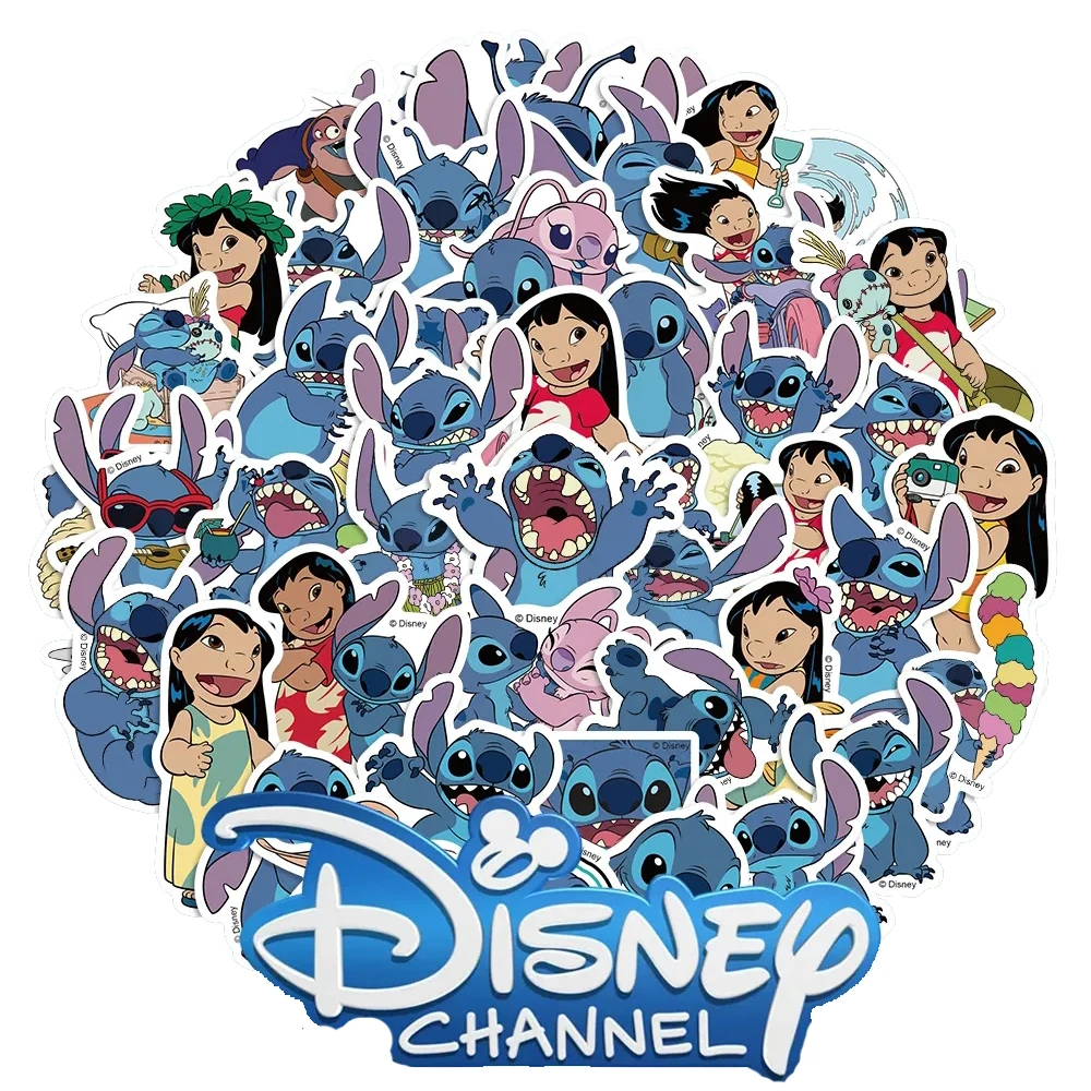 10/30/50pcs Drôle Disney Anime Lilo & Stitch Autocollants Kawaii Graffiti Autocollants BRICOLAGE Notebook Valise Téléphone Mignon Décoration Autocollant
