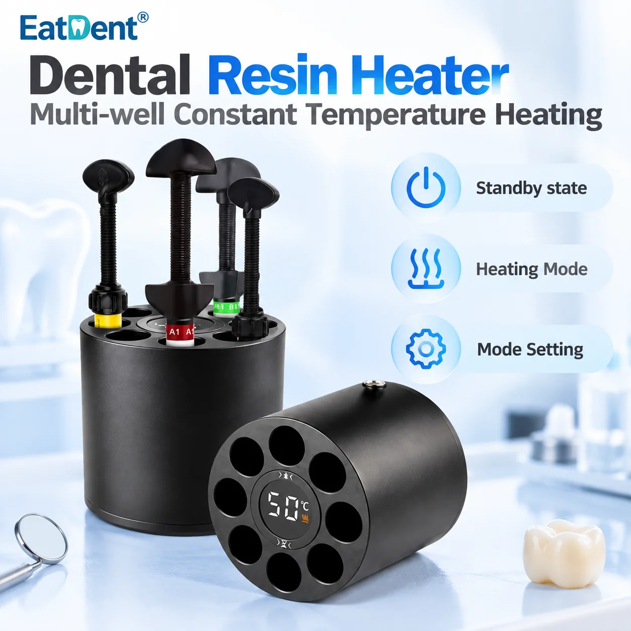 Dental AR Resin Heater Composite Resin Heating Heater Composite Warmer With Display Screen Dentistry Material Warmer Equipment