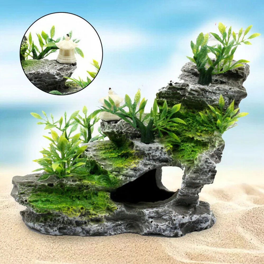 Akwarium Dekoracja akwarium Rockery Mountain Stone Ukrywanie ryb Jaskinia Ozdoby z żywicy