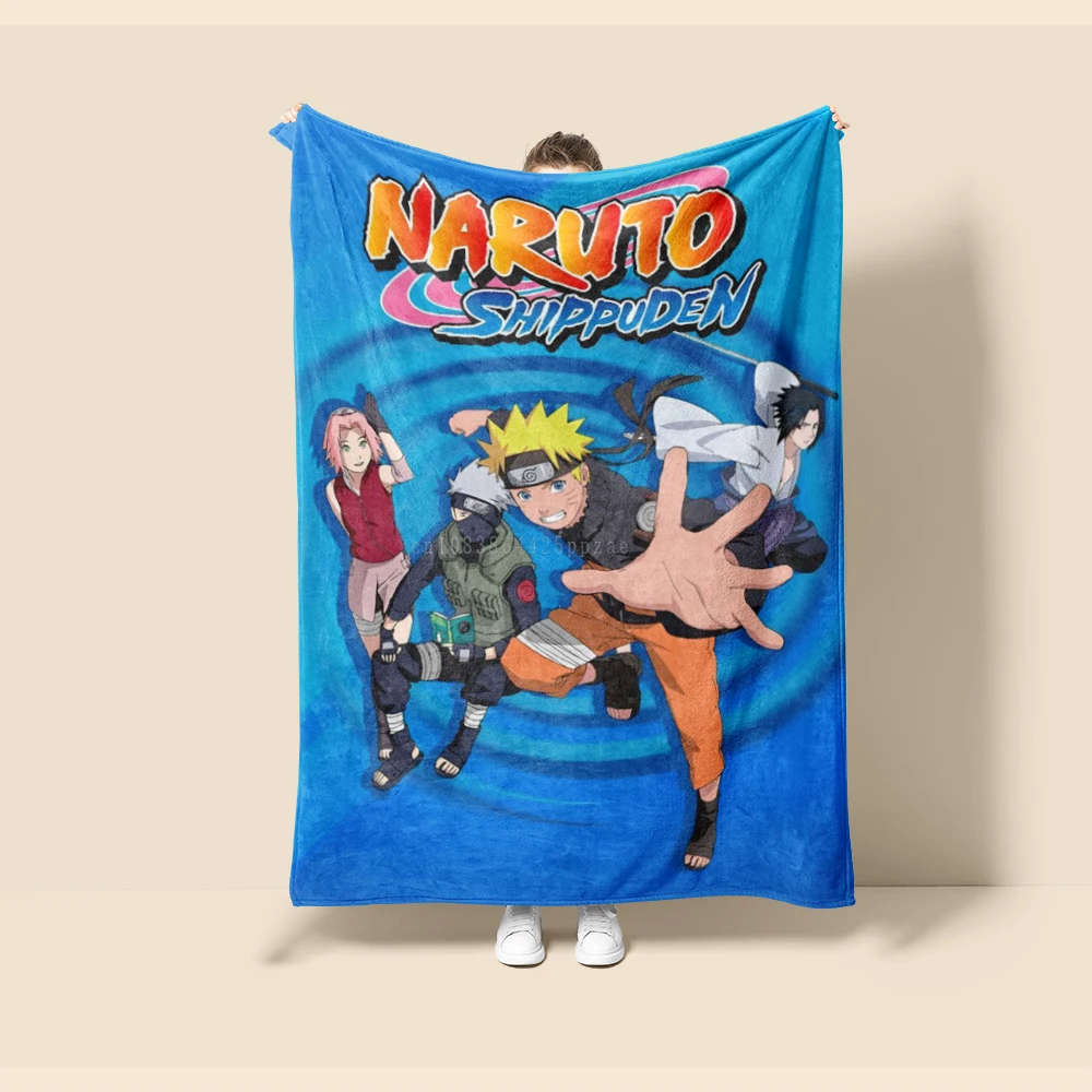 Flannel Blanket Cartoon Naruto Soft Plush Blanket Cartoon Sofa Blanket Children Adult Gift Four Season