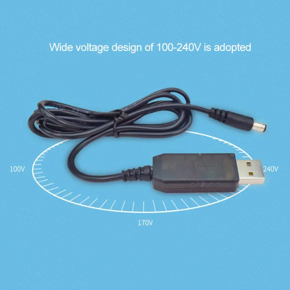 Power Supply USB DC 5V To 8.4V/9V/12V 5.5x2.1mm Male Plug Step-up Adapter Cable