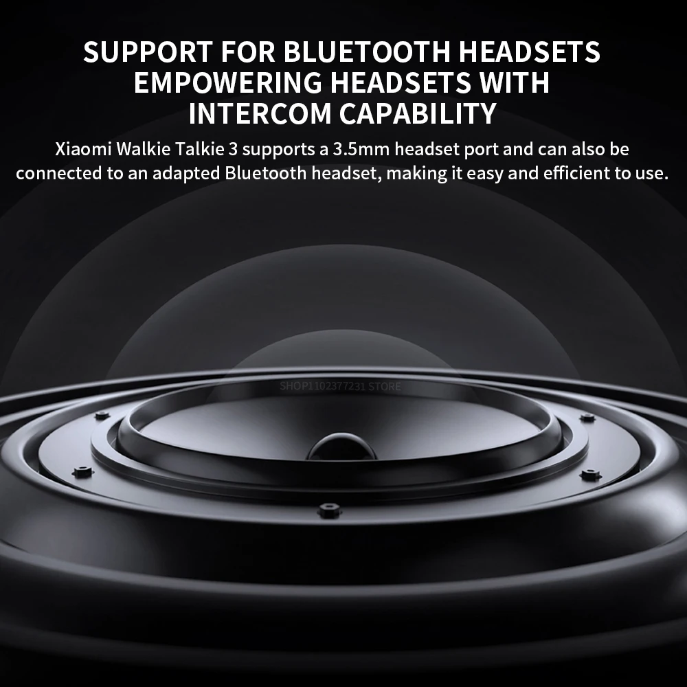 Original Xiaomi Walkie Talkie 3 5W VHF UHF Dual Band Two-Way Radio IP65 Bluetooth Headset Support LCD Screen for Outdoor Use CN