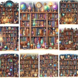 Magic Potion Book 5D DIY Full Square Round Diamond Painting Classical Toys Bookshelf Mosaic Modern Home Decoration