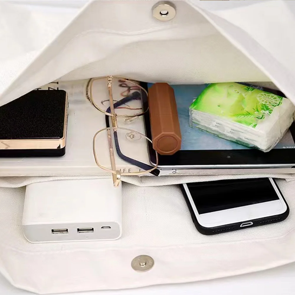 Customized Name Women's New Canvas Shoulder Bag Environmentally Friendly Multifunctional and Simple Shoulder Bag