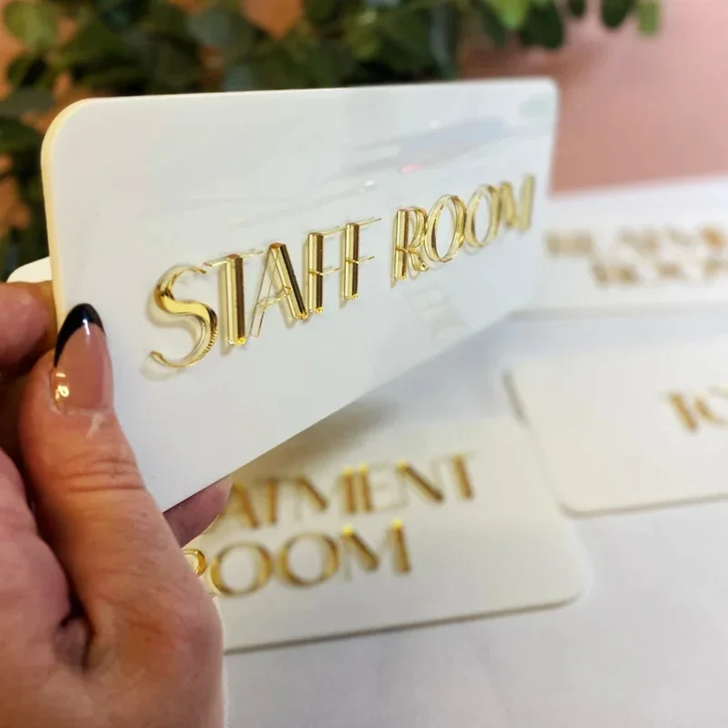 Custom 3D Acrylic Logo Sign for Door or Wall Modern Salon Sign with Stand Offs Business Signage Door Plaque Spa Room Clinic Gift