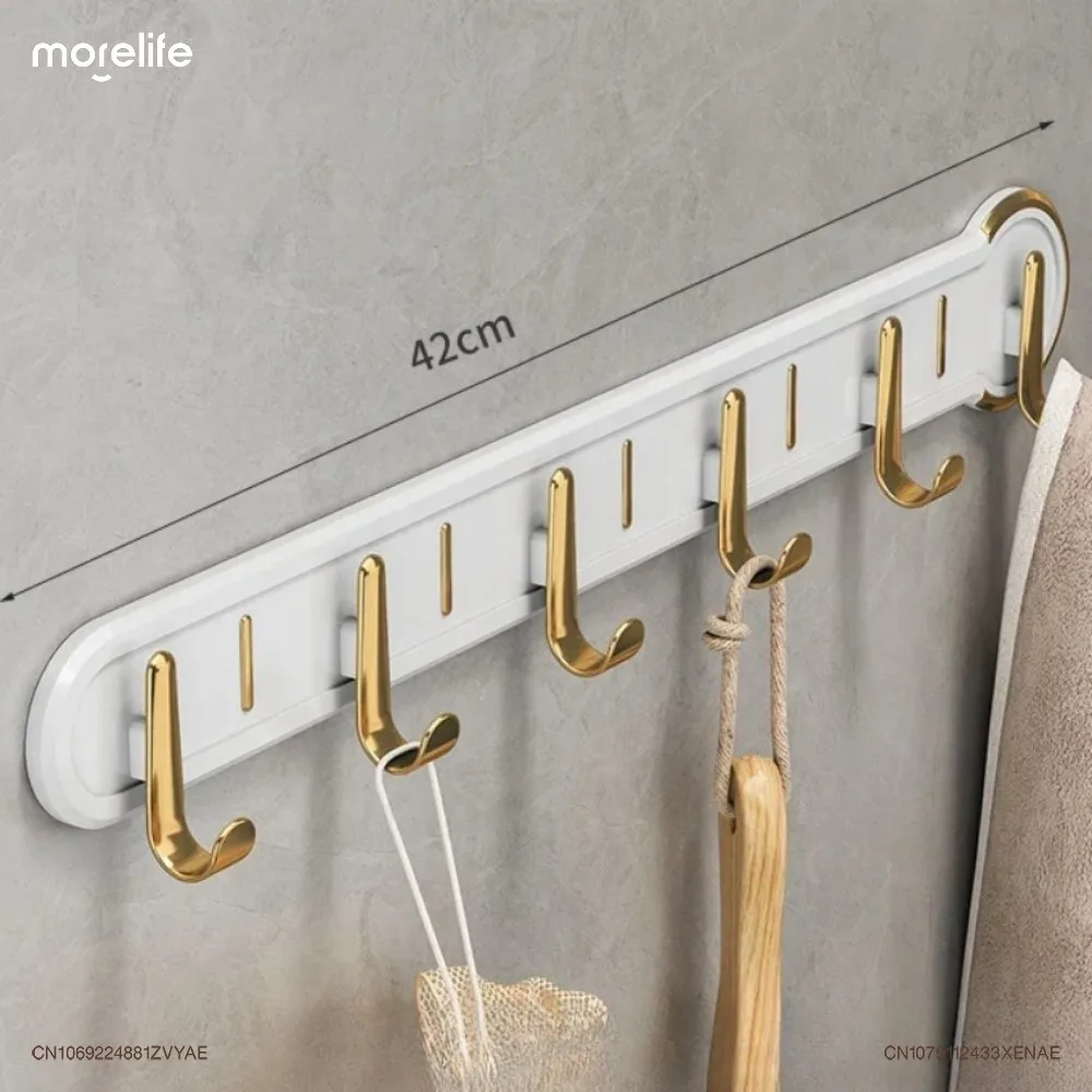 

Storage Clothes Hanger Light Luxury Gold Clothes Hook Strong Non Punching Bathroom Wall/Wall Door No Trace Hook Furniture