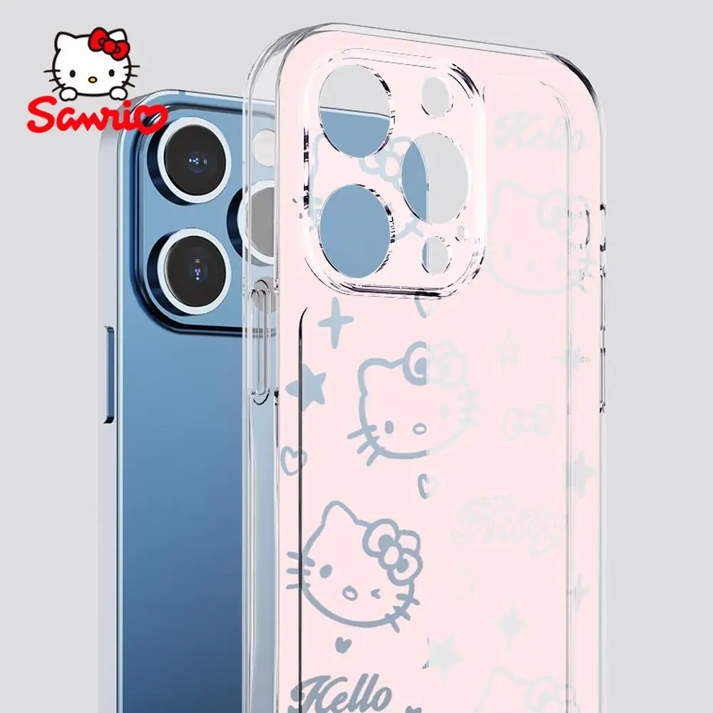 

Hello Kitty Iphone 13 Case Fall Prevention Iphone 16/15/14/13/12/11 Woman Phone Cases Sanrio Kt Cute Accessory 2025 New