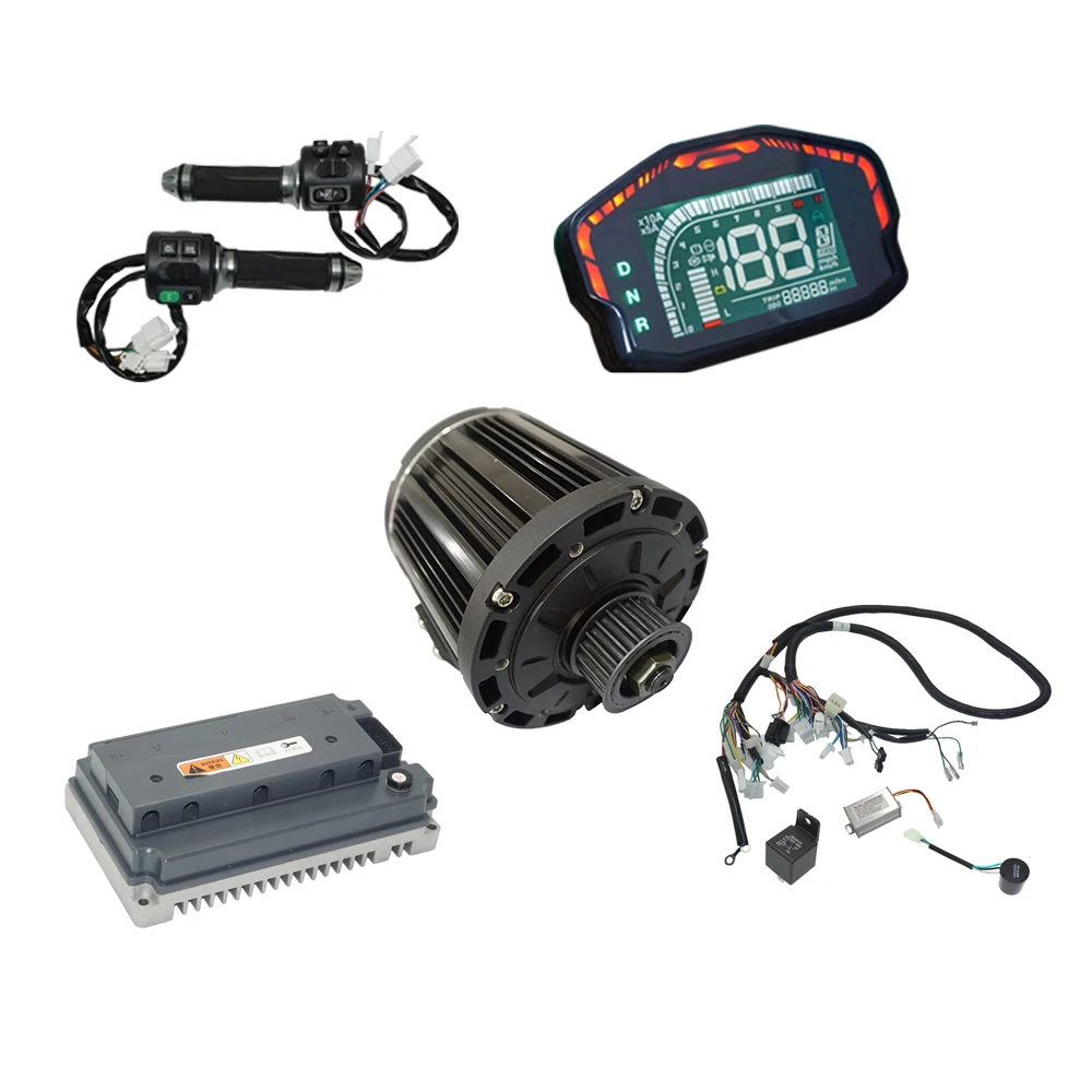 QS138 3000W 72V 100KPH Mid Drive Motor New 150A Votol Em150 -2sp For Electric Bike Belt Design QS MOTOR