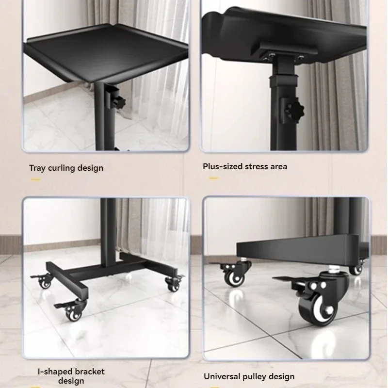 Hot Sale Trolley Lift Portable Removable Workbench TV Bracket Floor To Floor Home Office Storage Shelf Projector Shelf