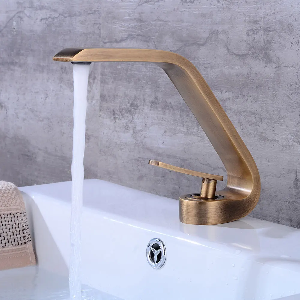 

Archaistic Basin Faucet European-Style Bathroom Wash Basin Faucet Drop-in Sink Hot and Cold Faucet Creative Faucet