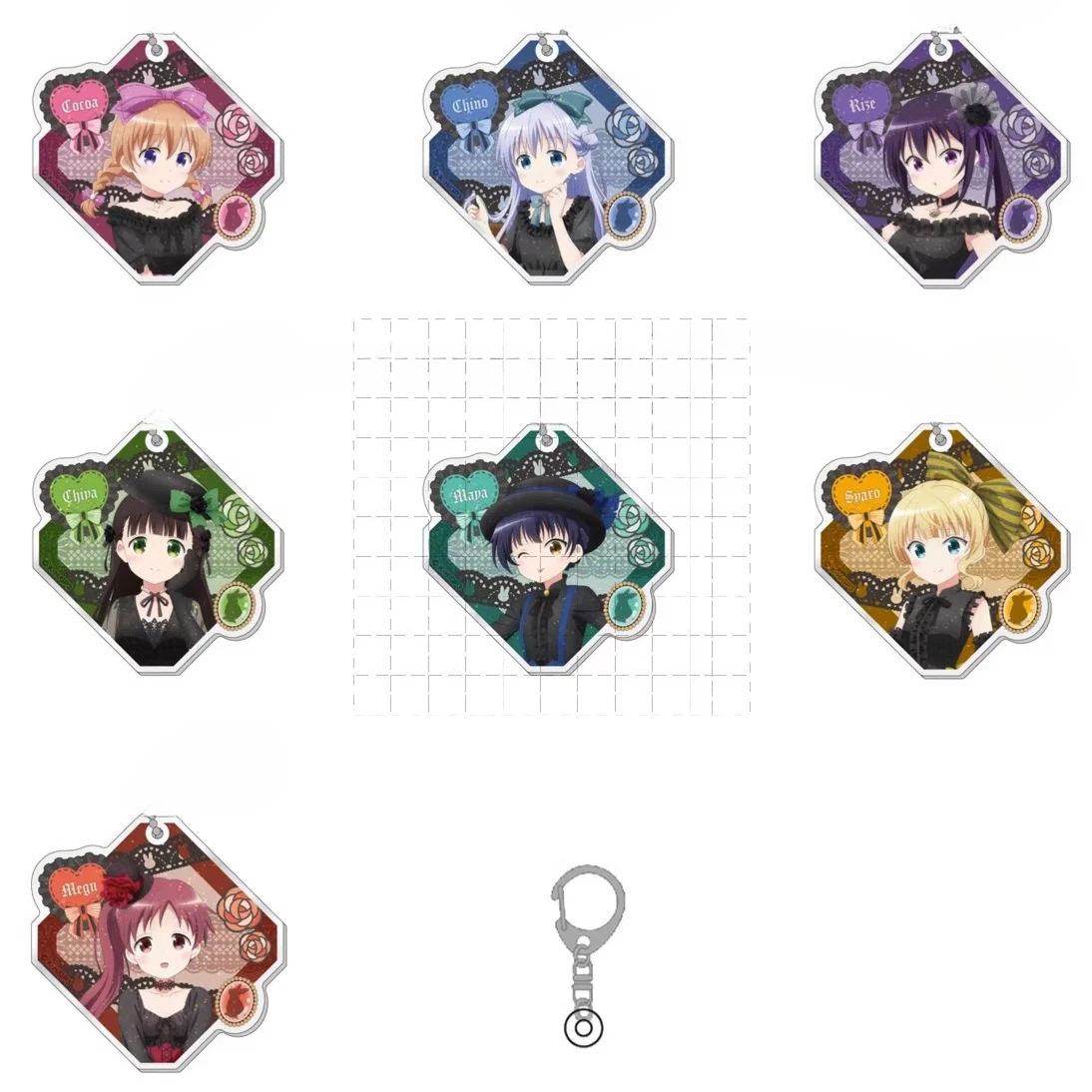 Gioco Hoto Kokoa Kafuu Chino Kirima Sharo Portachiavi Bambola Anime Tedeza Rize Ujimatsu Chiya Acrilico Portachiavi Ciondolo Regalo