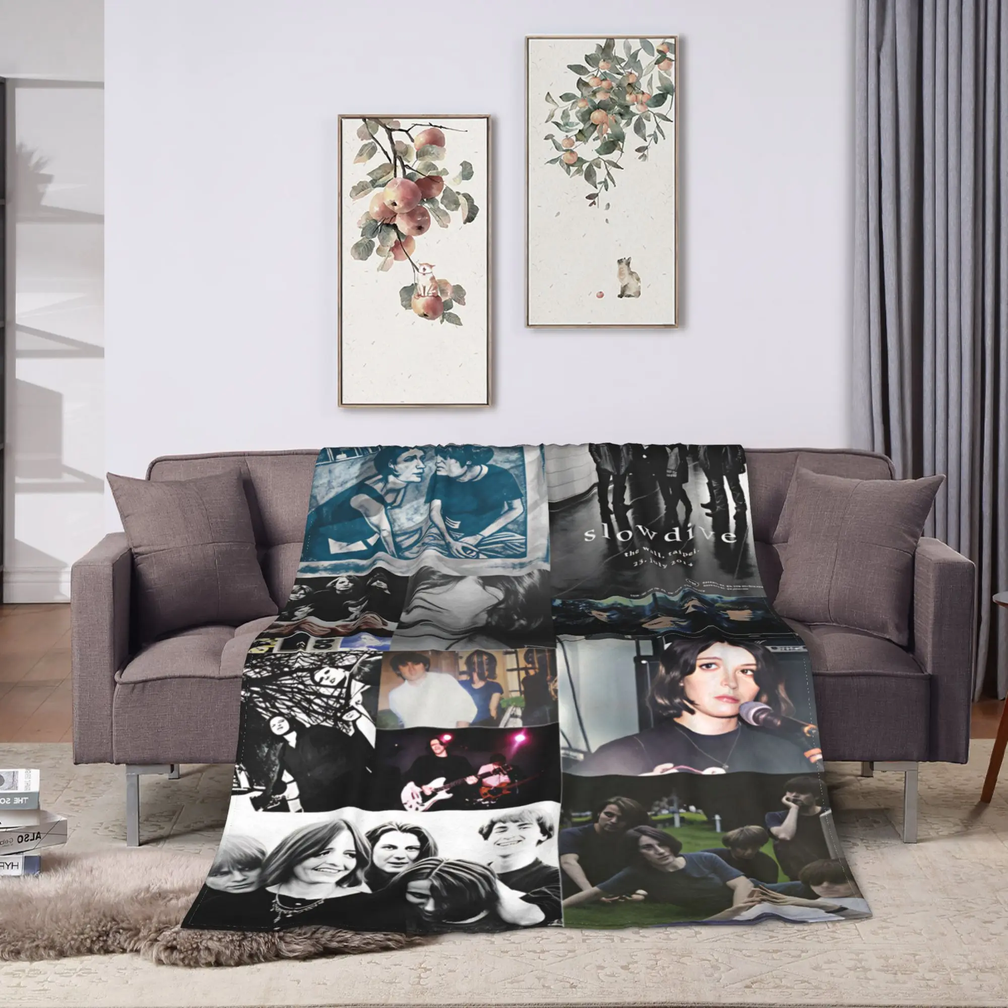 Super Soft Blanket Camping Slowdive Alison 1991 Vintage Throw Blanket  Flannel Bedspread For Couch Chair Aesthetic Bed Cover
