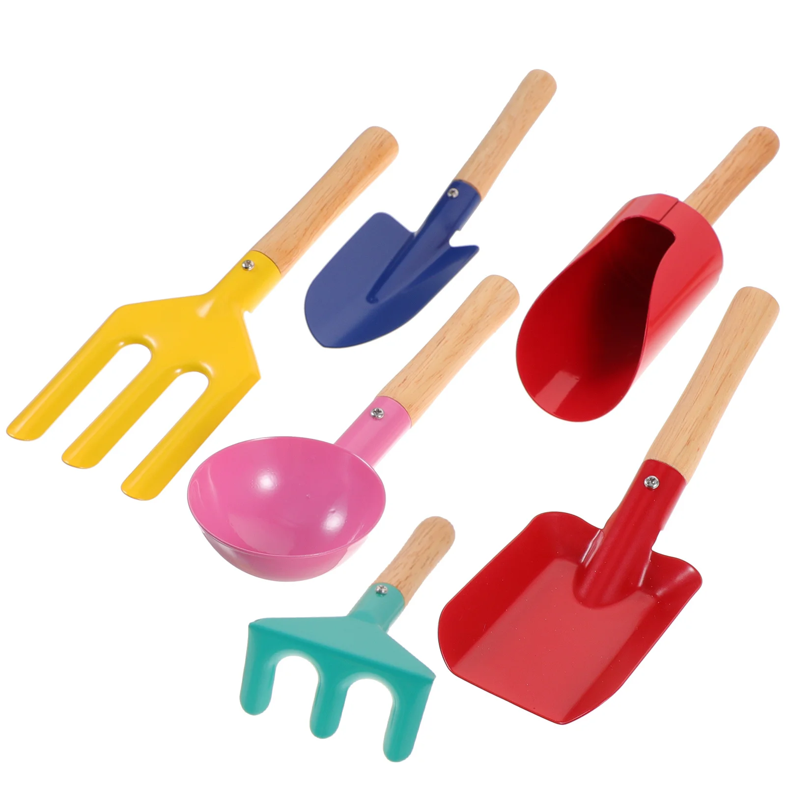 مجموعة واحدة من أدوات الحدائق الصغيرة للأطفال مجموعة البستنة المحمولة خفيفة الوزن من مادة الحديد الخشبية لاستكشاف الطبيعة أشعل النار الصغيرة #2