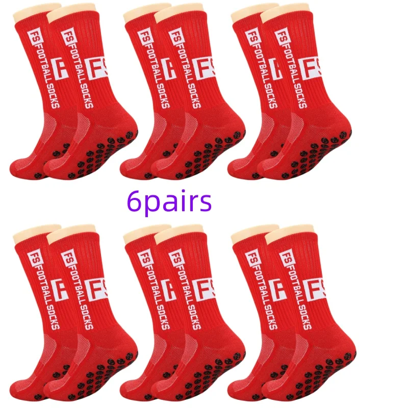 6 أزواج من جوارب كرة القدم الرجالية المضادة للانزلاق والرائحة المقاومة للعرق، جوارب رياضية، جوارب كرة السلة #6