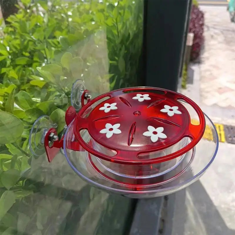 Hummingbird Feeder For Outdoors Strong Suction Cup Hummingbird Feeder With 5 Feeding Ports Easy Clean & Refill Strong Suction