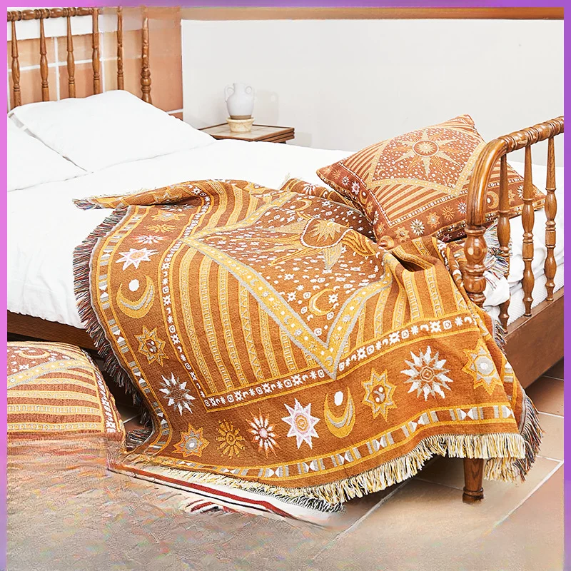 Sofa Blanket Bohemian Style Blanket Sofa Cover High-end Cotton Bed Cover Tablecloth