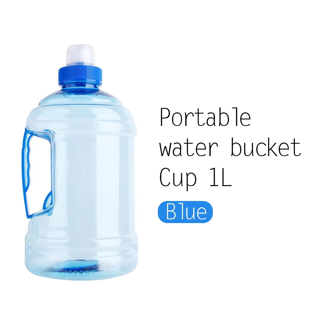 1L BPA Free Drink Water Bottle Cap Kettle Pet Sport Picnic Water Jug With Handle And Push Cap