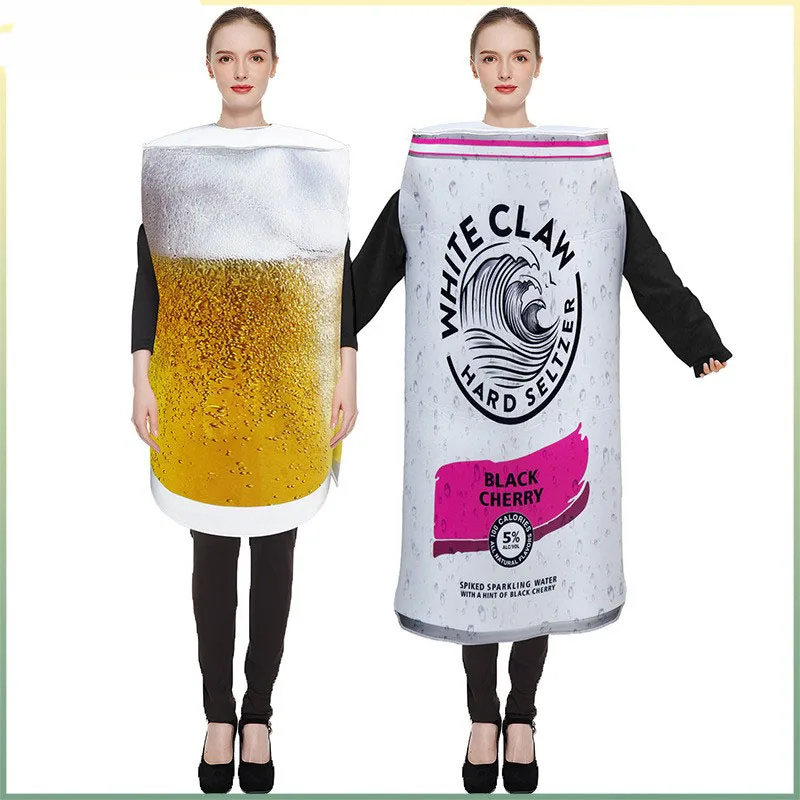 

loween Costume Beer Can Cup Adult Role-plang Funny Stage Performance Clothes Accories Unique 2025 Autumn Trend