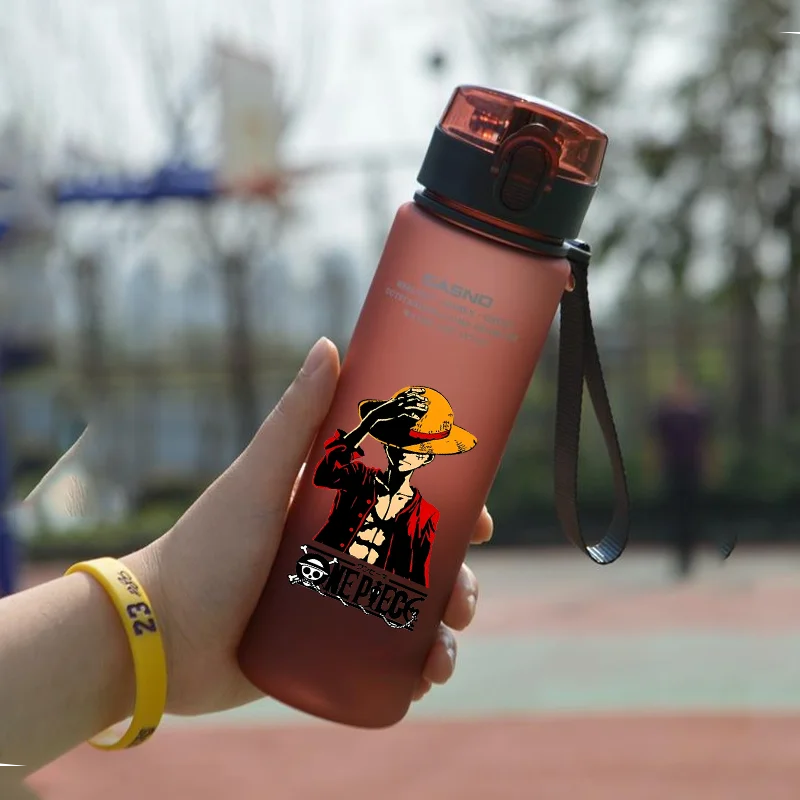 New 560ml Anime ONE PIECE Water Cup Large Capacity Portable Outdoor Sport Drink Bottle Coffee Cup Children Gift Luffy Nami