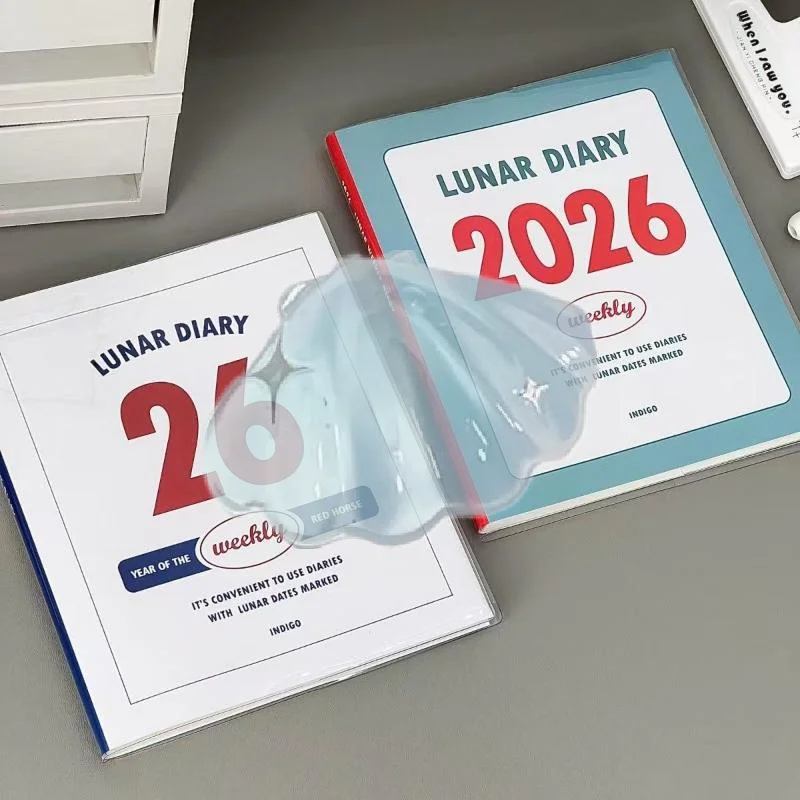New 2026 Schedule Life Planner Book Minimalist With Calendar Student Study Diary Retro Journal Notebook Notepad