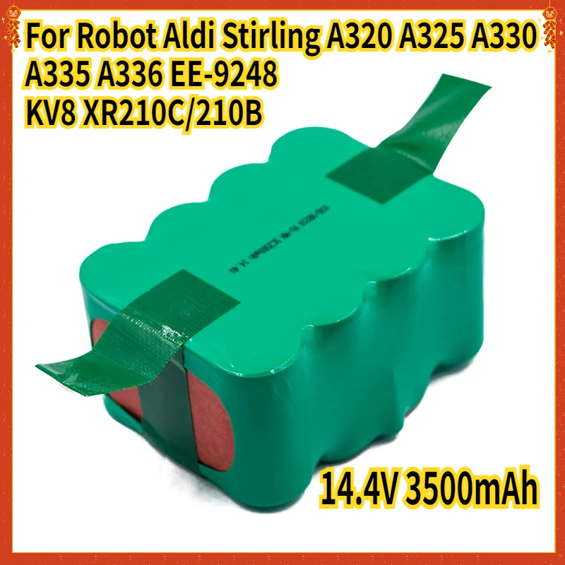 14.4V 3500mAh Rechargeable Ni-MH Battery For Robot Aldi Stirling A320 A325 A330 A335 A336 EE-9248 KV8 XR210 Vacuum Cleaner