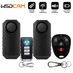 WSDCAM Waterproof Bike Alarm Remote Control Wireless Anti Lost Warning Alarm Sensor Motorcycle Car Alarm Security Protection