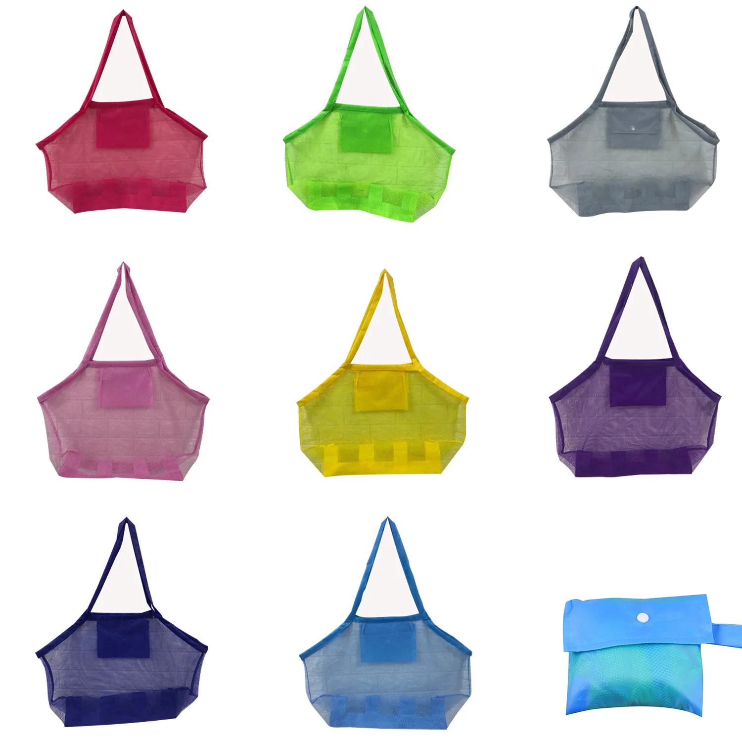 Große Größe Net Tasche Tote für Sand Spielzeug Strand für Kinder Sammeln Schalen Strand Mesh Kinder Sand Pool Liefert Dropshipping