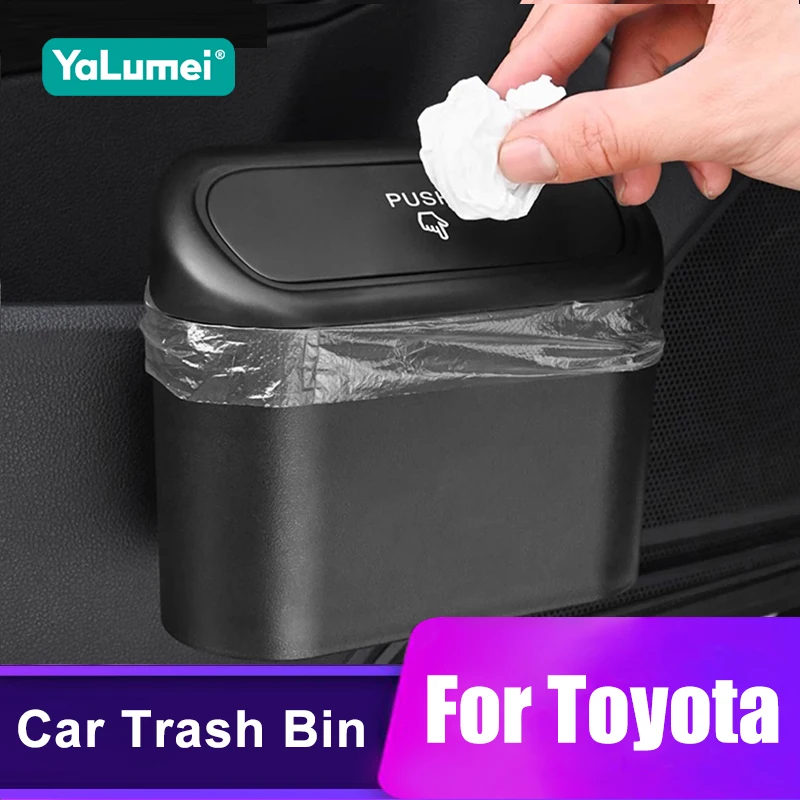 

For Toyota CHR RAV4 XA50 Corolla E210 Camry Yaris Hilux Aygo Prado 150 2020 2021 2022 2023 2024 2025 Car Trash Bin Accessories