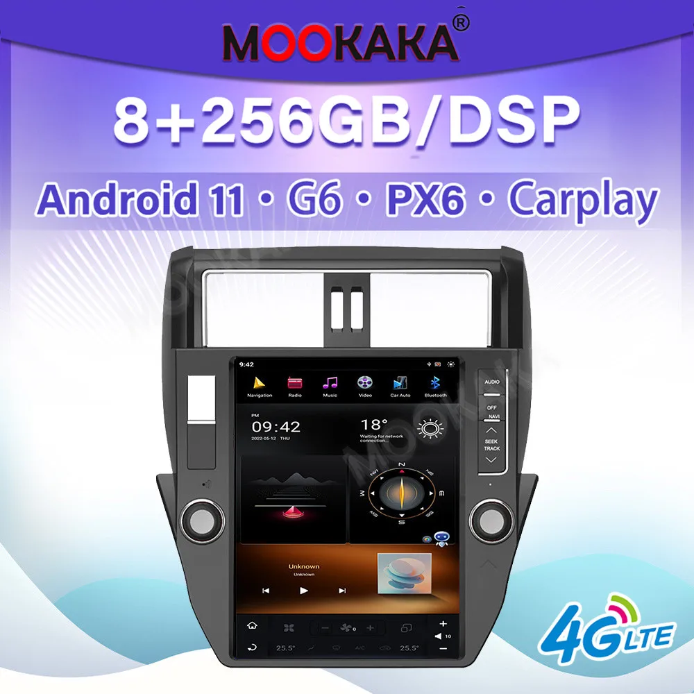 

Для Toyota Prado 150 2010 Android 11 автомобильный мультимедийный плеер авторадио GPS навигация аудио стерео