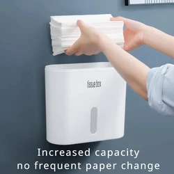 Toilet Tissue Dispenser Wall Mounted Toilet Paper Box Punch Free Waterproof Hand Wiping Paper Boxes Paper Towel Storage Racks